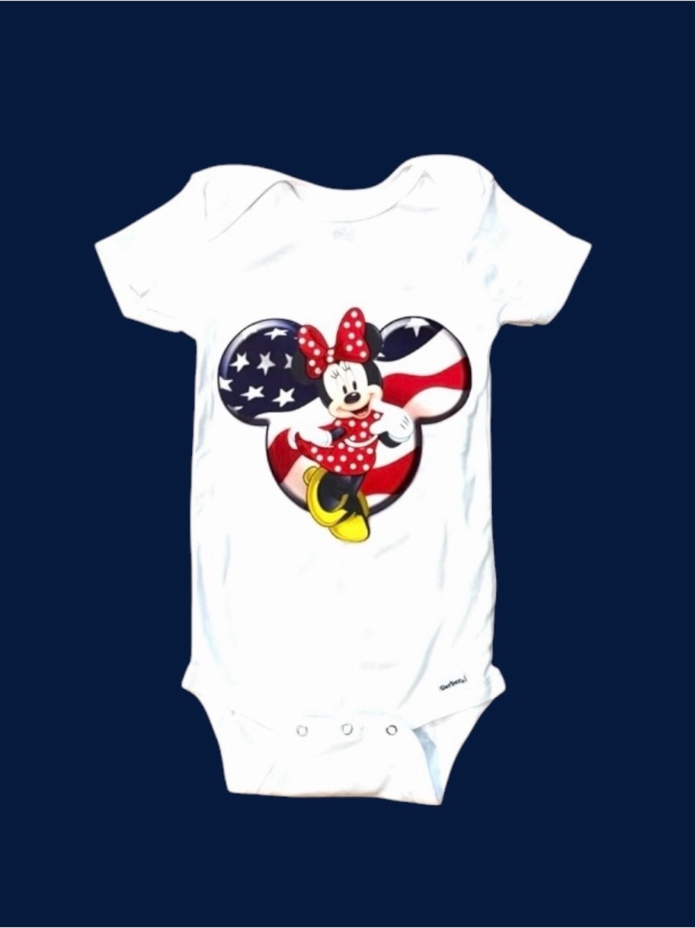 USA Minnie baby onesie